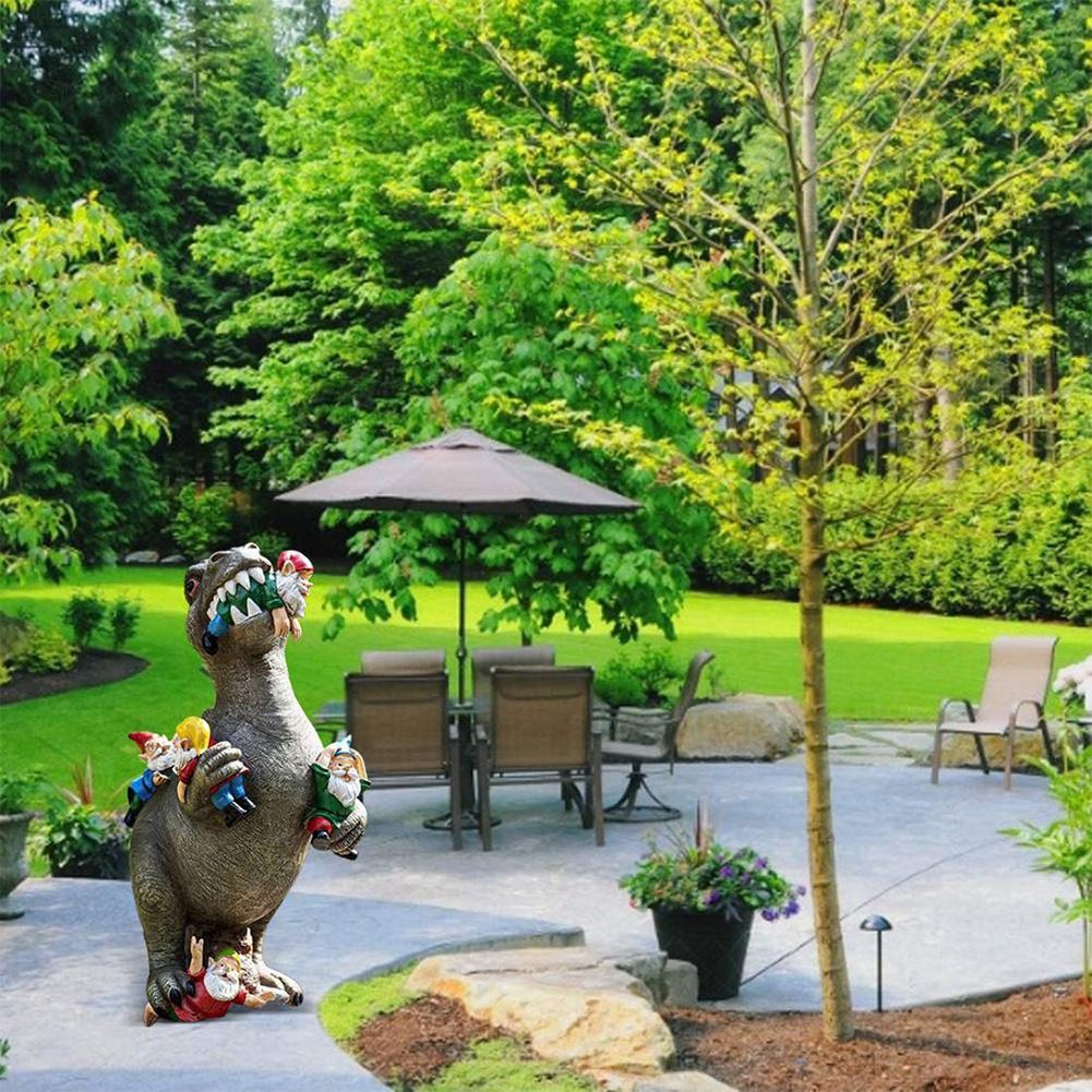 Garden Gnomes Statues Yard Decorations Outdoor Garden Decor, Dinosaur Gnomes Garden Statues, Patio, Lawn Ornament, Gardening Gifts for Women for Housewarming - Image 5