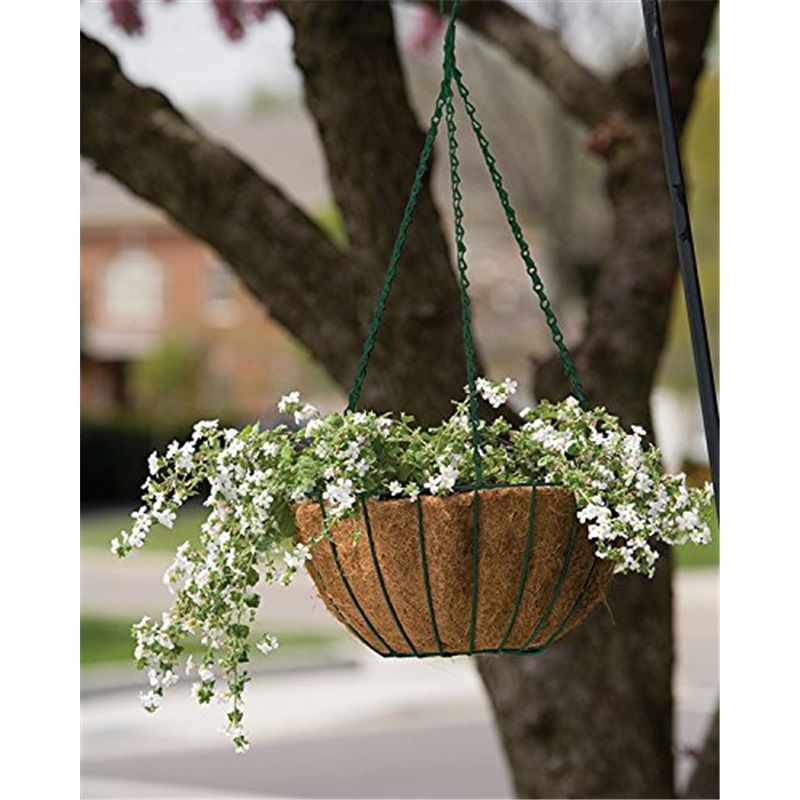 Series Hanging Basket, 8-Inch with Chain Metal Hanging Baskets for Plants Outdoor Hanging Flower Pots Outdoor Decorative Round Wire Plant Holder - Image 4