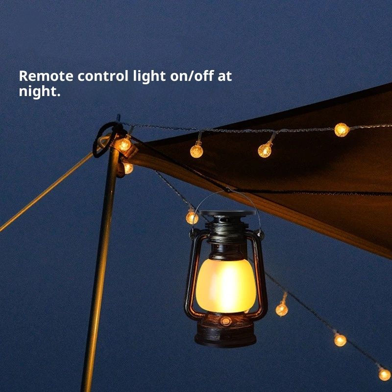 Farmhouse Rustic Accent Electric Lantern Oil Lamp with LED Bulb Black Matte Nightstand Table Lamps Antique Light Study Room 7.5 Inches Tall Cabin Kitchen Winery Restaurant Bar - Image 4
