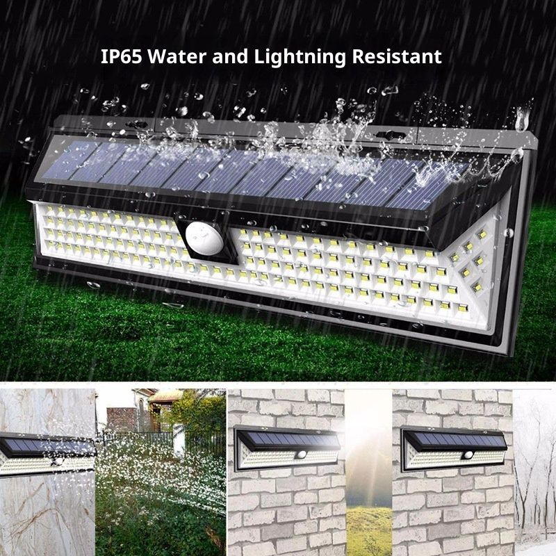 Solar RV Porch Light, 118 LED Motorhome Motion Sensor RV Exterior Lights with Remote Control, Waterproof Camper Outdoor Lights for Motorhome Travel,Travel Trailers, Camper, Food Trucks - Image 2