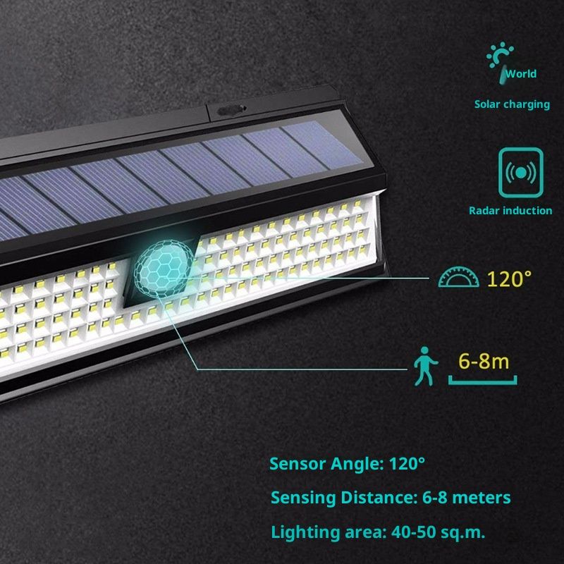 Solar RV Porch Light, 118 LED Motorhome Motion Sensor RV Exterior Lights with Remote Control, Waterproof Camper Outdoor Lights for Motorhome Travel,Travel Trailers, Camper, Food Trucks - Image 3