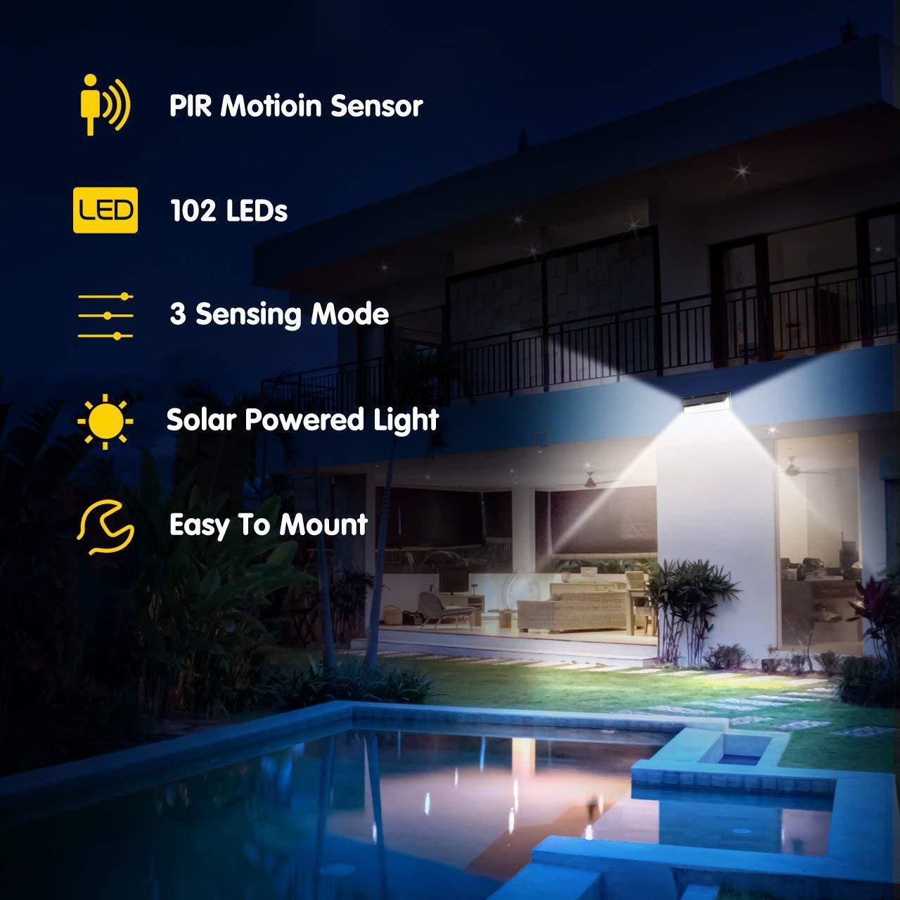 Solar RV Porch Light, 118 LED Motorhome Motion Sensor RV Exterior Lights with Remote Control, Waterproof Camper Outdoor Lights for Motorhome Travel,Travel Trailers, Camper, Food Trucks - Image 4