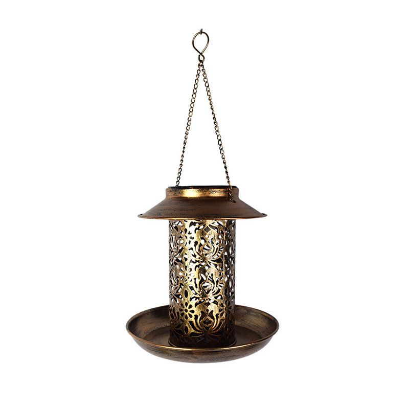 Solar Bird Feeder for  Hanging, Metal Wild Cardinals Garden Lantern with  Hook, Weatherproof and Water Resistant Birdfeeders as Gift Idea for Women Mom (19*20cm) - Image 1
