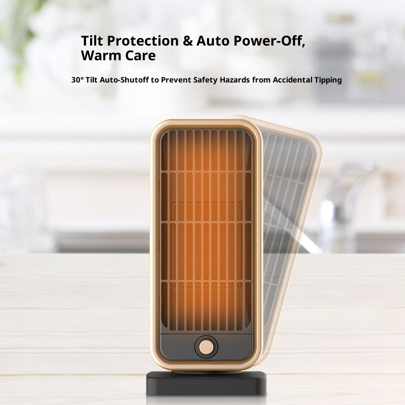 Space Heaters，500W Energy Efficient Quiet Mini Portable Heater, PTC Ceramic Fast Heater Function for Office Home Indoor Use（Black) - Image 4