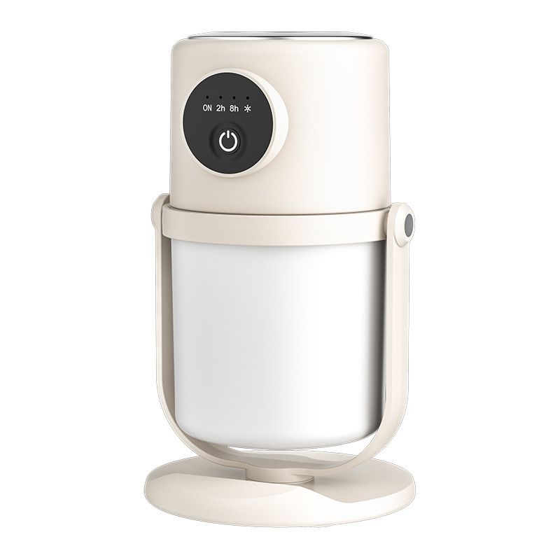 Portable Small Humidifier - Cold Mist Humidifier with 360° Rotating Stand, Stepless Dimming Warm Night Light, 2/8 H Timer Function, Mini humidifier for Bedroom, Plants, Office, and Car - Image 1