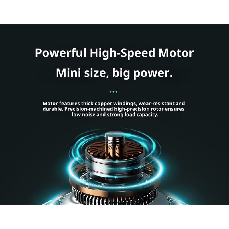 Electric Mini Razor Pockets Shaver for Men,Floating Big Shave Head Quick Shave, Waterproof Mini Portable Shaver,USB C Charge LED Power Display Mini Trimmer, Great for Travel,Car,Home Use (Gray) - Image 5