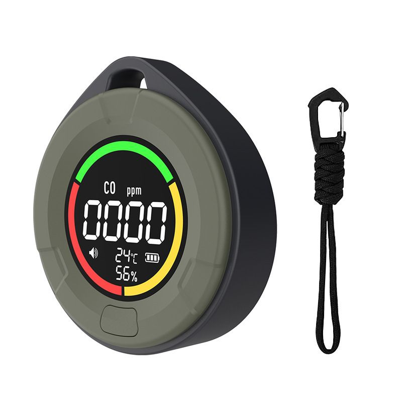 Portable Carbon Monoxide Detector for Travel,   Detector with Magnetic Back, 4-in-1 CO Monitor with Audible & Visual Alarm for Camping, Hotel, Car & RV（7.6*3cm) - Image 1
