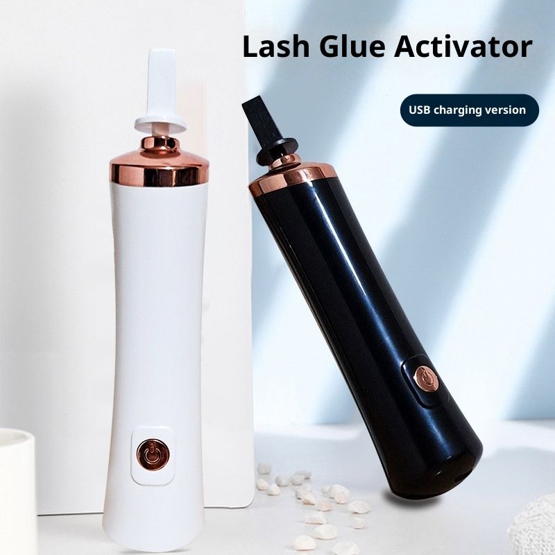 2pcs Electric Nail Lacquer Shaker, Eyelash Lacquer & Glue Shaker for Eyelash Extensions, Handsfree Tool for Nails & Polish（white+black） - Image 1