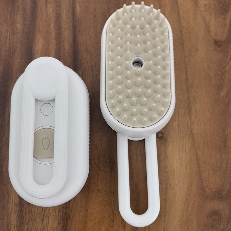 Pet Steam Groomer Comb 2pcs,3 in 1 Cat Steam Brush Pet Hair Steamy Brushes,Grooming Comb Tool for Pets Hair Removal with Steam for Massage Cleaning Shedding (White, ) - Image 2