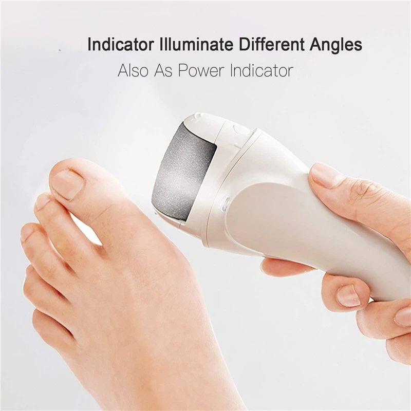 Electric Foot Callus Removers Rechargeable, Portable Electronic Foot File Pedicure Tools, Electric Callus Remover Foot Scrubber（white)（17*6.6*4cm） - Image 5