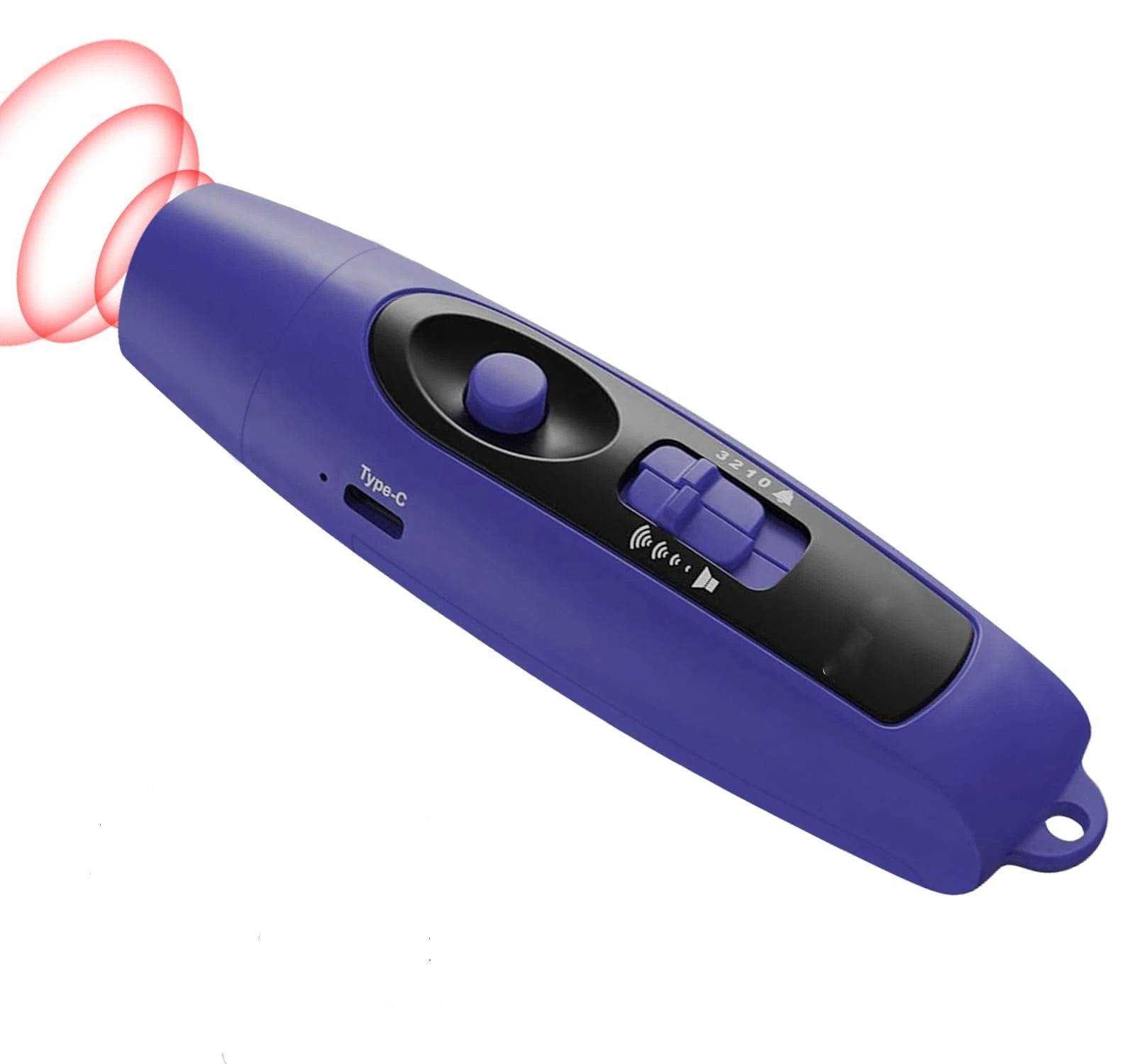 Rechargeable Bear Horn - Electronic Air Horn for Bears with 4 Volume Levels & 3 Tones,  Safety Light for Hiking, Camping, Wildlife Defense (Blue，14*3.8*3.85cm) - Image 2