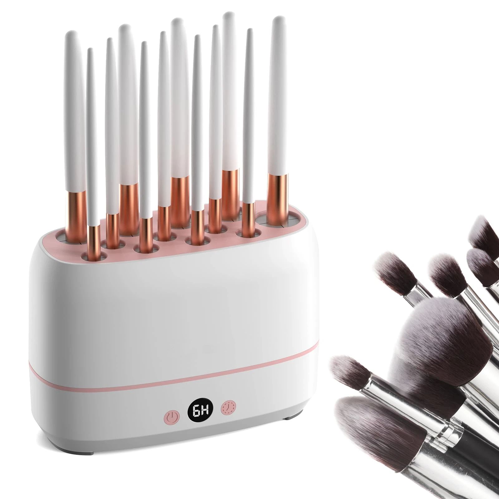 Drying 12pcs Makeup Brushes,2pcs Sponges Or Powder Puff AT The Same Time,Baked Slowly At Constant Temperature Without Hurting The Bristles,USB Charge(Type-C) - Image 2