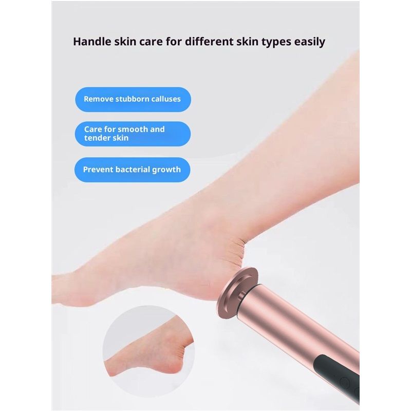 Electric Foot Callus Remover - 6-Speed Adjustable, Callus Remover for Feet with LED Display, Rechargeable & Wireless Pedicure Tools for Dead Skin rose gold - Image 3