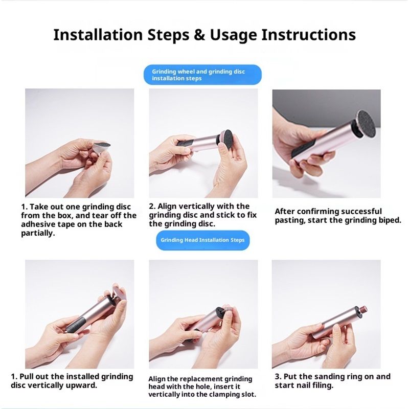 Electric Foot Callus Remover - 6-Speed Adjustable, Callus Remover for Feet with LED Display, Rechargeable & Wireless Pedicure Tools for Dead Skin rose gold - Image 4
