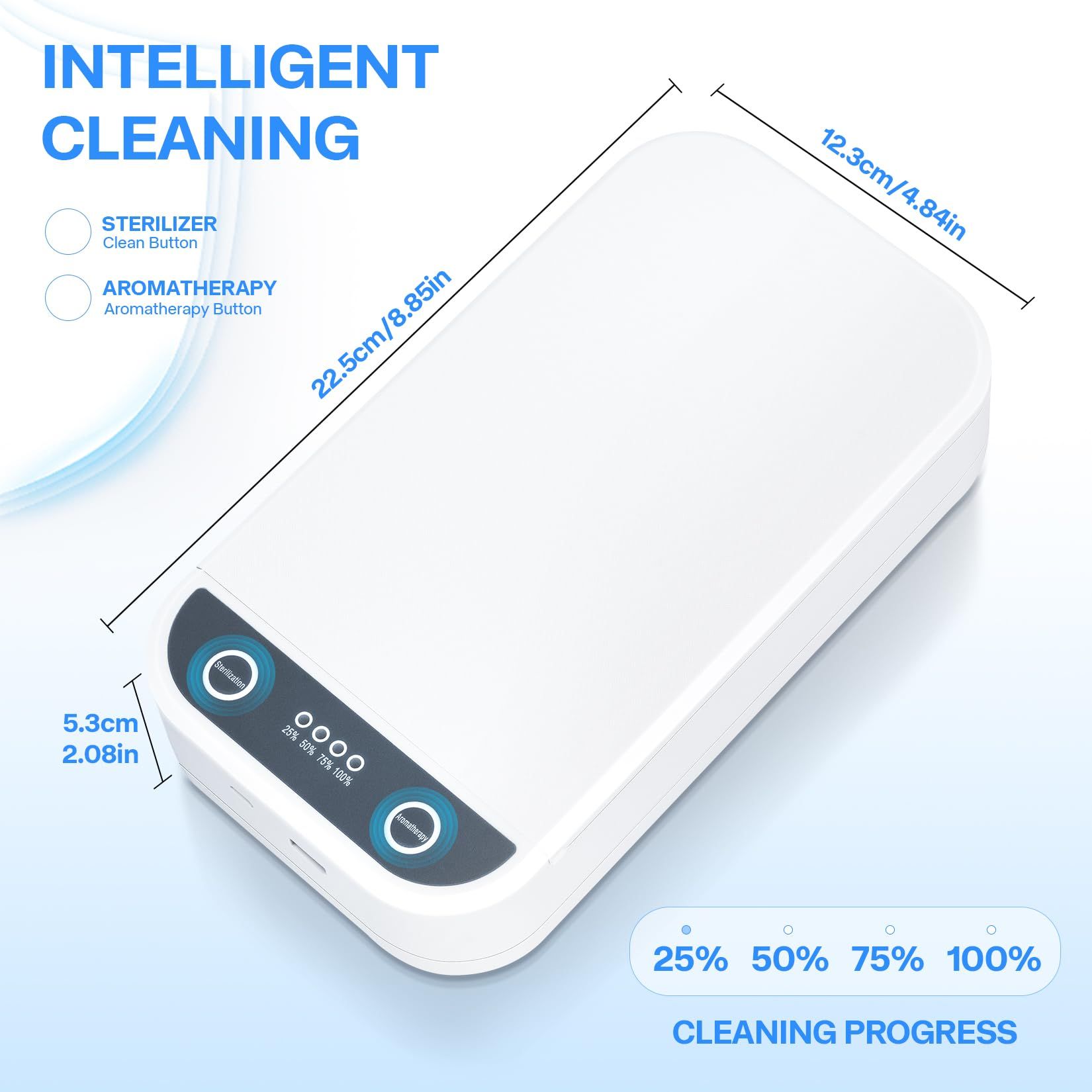 Nail Tool Sterilizer with Blue Light,Portable USB Sterilizer For Nail Tools Nail Cleaning Box Beauty Tool Cleaner Machine for for Nail Salon, Tweezers, Jewelry, Phone, Manicure Tools Cleaning - Image 5