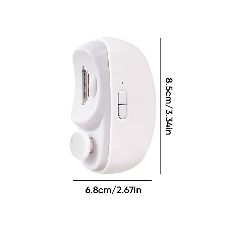 Electric Nail Clippers,Rechargeable Electric Nail File and Clipper Set, LED Light Nail Trimmer with 2 Speeds, Toe and Finger Nail Grooming Tool for Men and Women (White) - Image 5