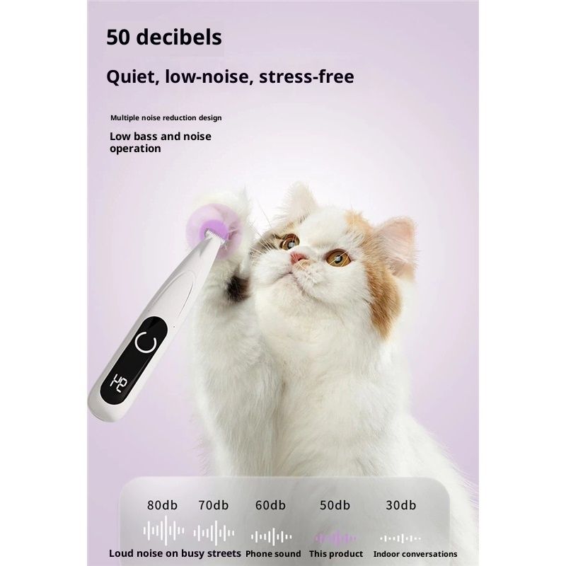 Upgrade Pet Micro Precision Trimmer, Multifunctional Pet Hair Clippers for Grooming with LED Light, Low Noise Waterproof Rechargeable Pet Paw Trimmer (White Wide) - Image 3