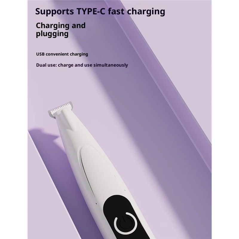 Upgrade Pet Micro Precision Trimmer, Multifunctional Pet Hair Clippers for Grooming with LED Light, Low Noise Waterproof Rechargeable Pet Paw Trimmer (White Wide) - Image 5