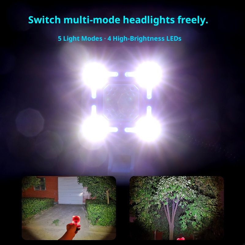 140dB Electric Bike Horn with Headlight, 2 in 1 Bicycle Horn 5 Sound Modes USB-C Rechargeable, Bike Bell with Large Range Floodlight Bike Horn for Adults Kids Bike Scooter - Image 3