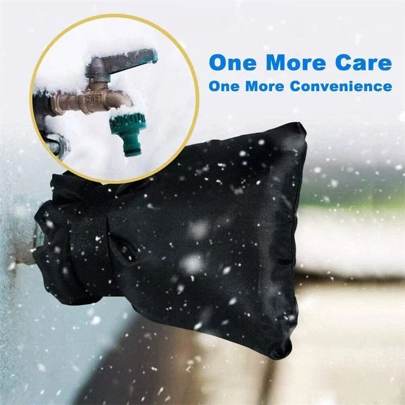 3pcs Thickened Anti-Freeze Outdoor Faucet Socks - Reusable Hose Bib Covers with Reflective Strips for Winter Freeze Protection（15*18cm) - Image 2