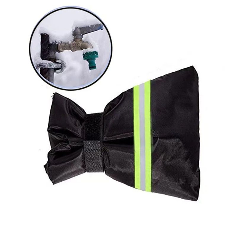3pcs Thickened Anti-Freeze Outdoor Faucet Socks - Reusable Hose Bib Covers with Reflective Strips for Winter Freeze Protection（15*18cm) - Image 3