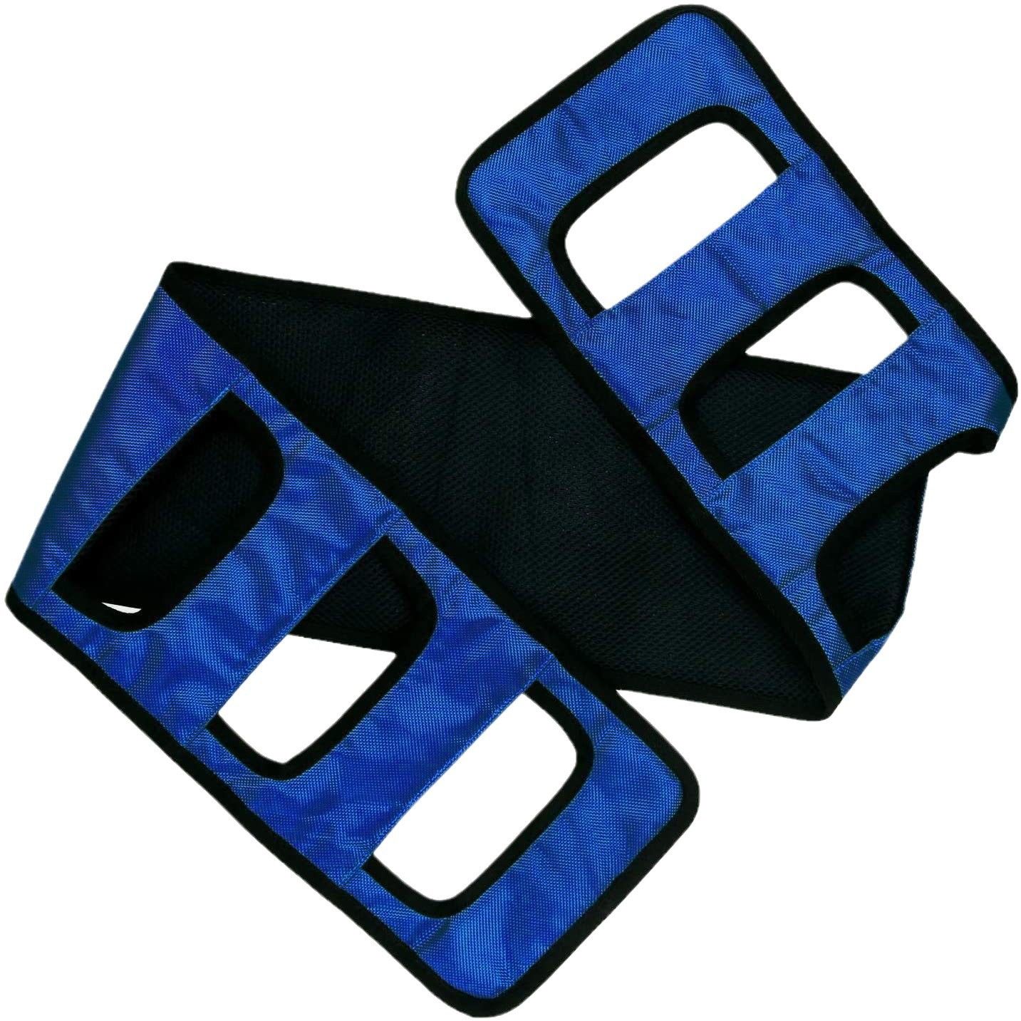 Transfer Belt Transfer Sling - Padded Gait Belt - Heavy Duty Patient Lift, Mobility Standing and Lifting Aid for Disabled, Elderly, Injured - Safely Move from Bed and Wheelchair (Blue) - Image 1