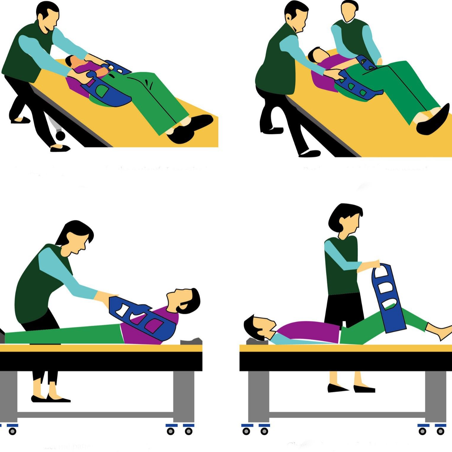 Transfer Belt Transfer Sling - Padded Gait Belt - Heavy Duty Patient Lift, Mobility Standing and Lifting Aid for Disabled, Elderly, Injured - Safely Move from Bed and Wheelchair (Blue) - Image 4