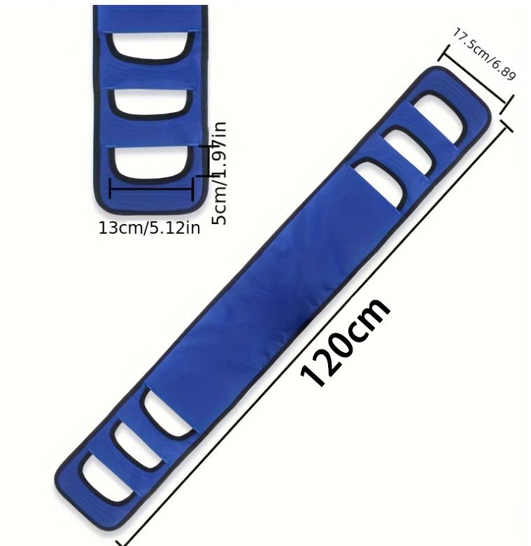 Transfer Belt Transfer Sling - Padded Gait Belt - Heavy Duty Patient Lift, Mobility Standing and Lifting Aid for Disabled, Elderly, Injured - Safely Move from Bed and Wheelchair (Blue) - Image 5