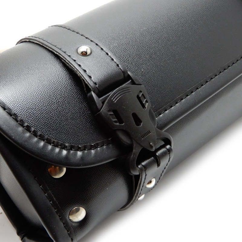 Motorcycle Handlebar Bag,Car Accessories Motorcycle Tool Bag,Pu Leather Motorcycles Fork Bag,Autobikes Side Bag with Straps,Motorcycles Bag,Autobike Storage Bag,Suitable for Most Autobike - Image 4