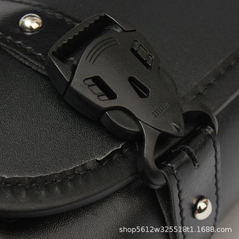 Motorcycle Handlebar Bag,Car Accessories Motorcycle Tool Bag,Pu Leather Motorcycles Fork Bag,Autobikes Side Bag with Straps,Motorcycles Bag,Autobike Storage Bag,Suitable for Most Autobike - Image 5