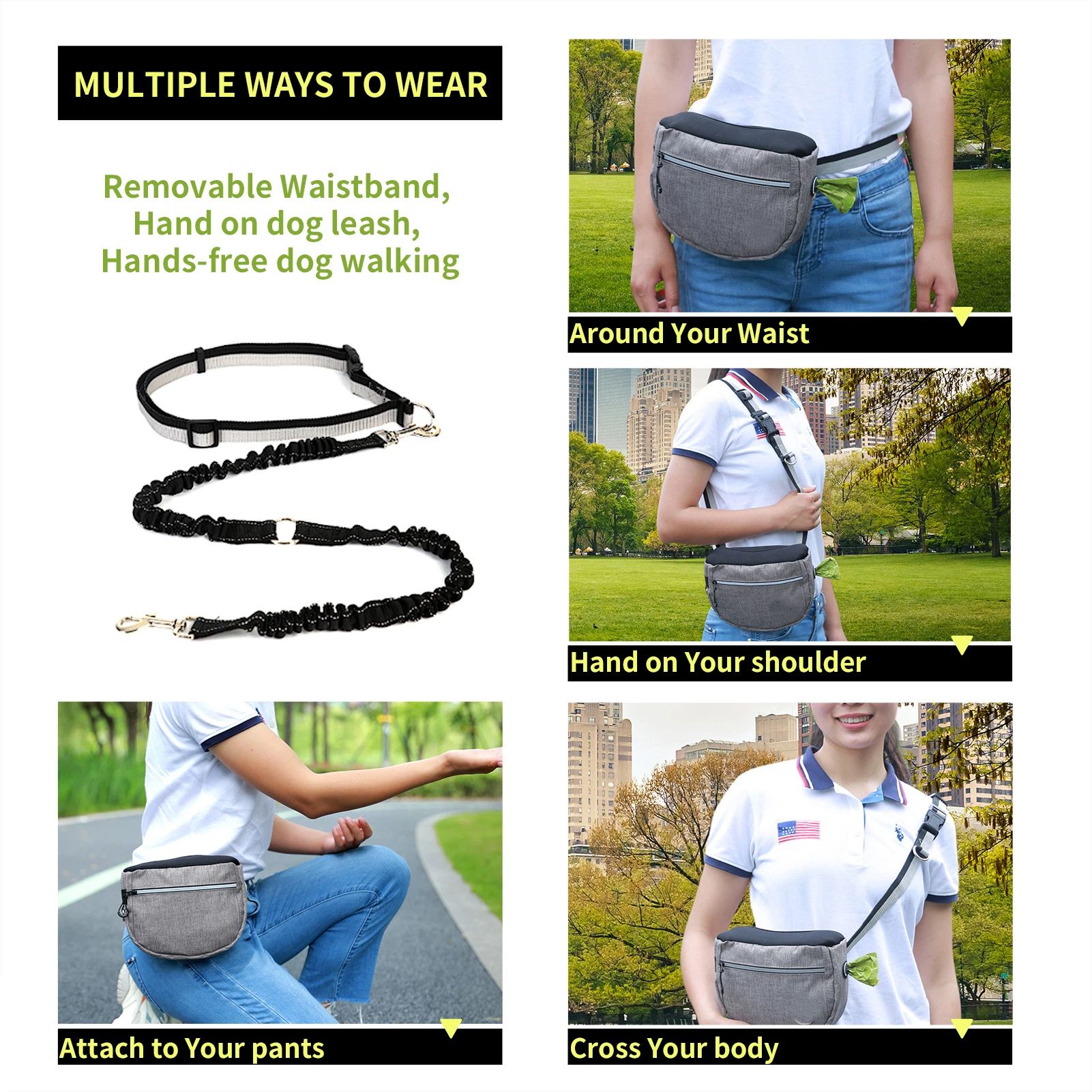 Dog Treat Pouch Bag for Training – Removable Liners, Large Opening Capacity Treat Bag Obedience Cards, Waist Strap Clip Treat Fanny Pack for Dog Training and Walking - Image 5