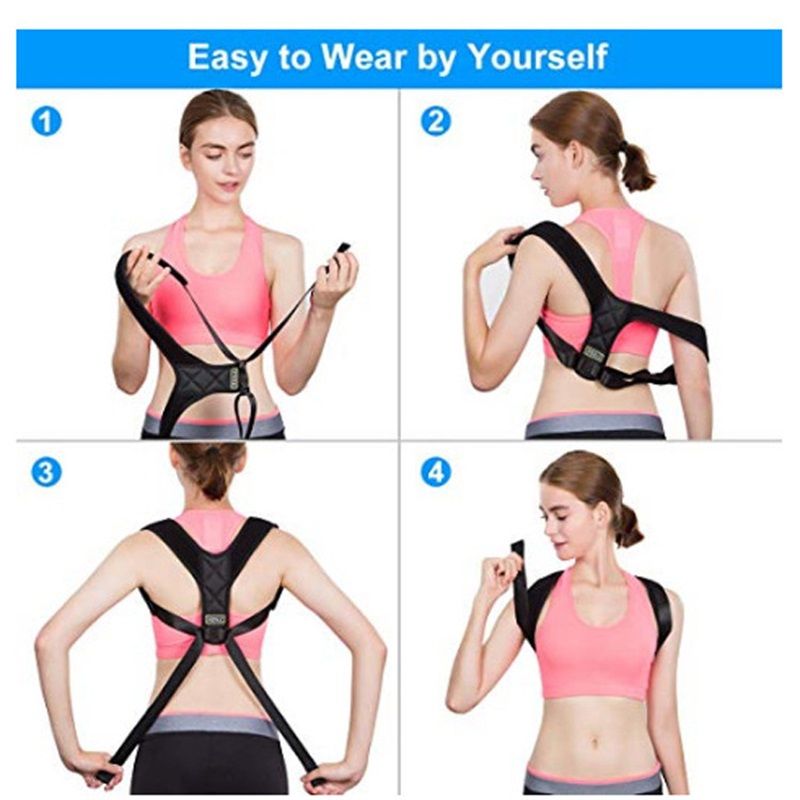 Posture Corrector for Women and Men, Invisible Mesh Breathable Back Brace, Adjustable Back Straightener, Relieves Shoulder, Neck, and Back Pain Large （L） - Image 4