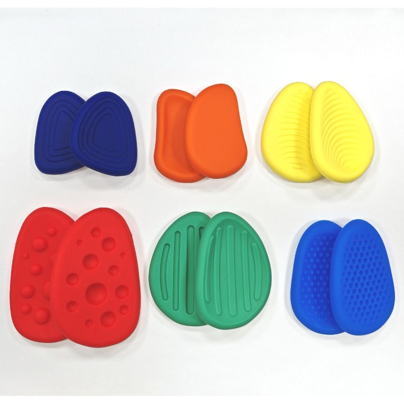 Sensory Stone for Kids: 12 Pack Textured Soft Worry Stone for Autism Kids Calming -  Stress Toys for Students Anxiety Relief - Small Prizes Toys - Image 1