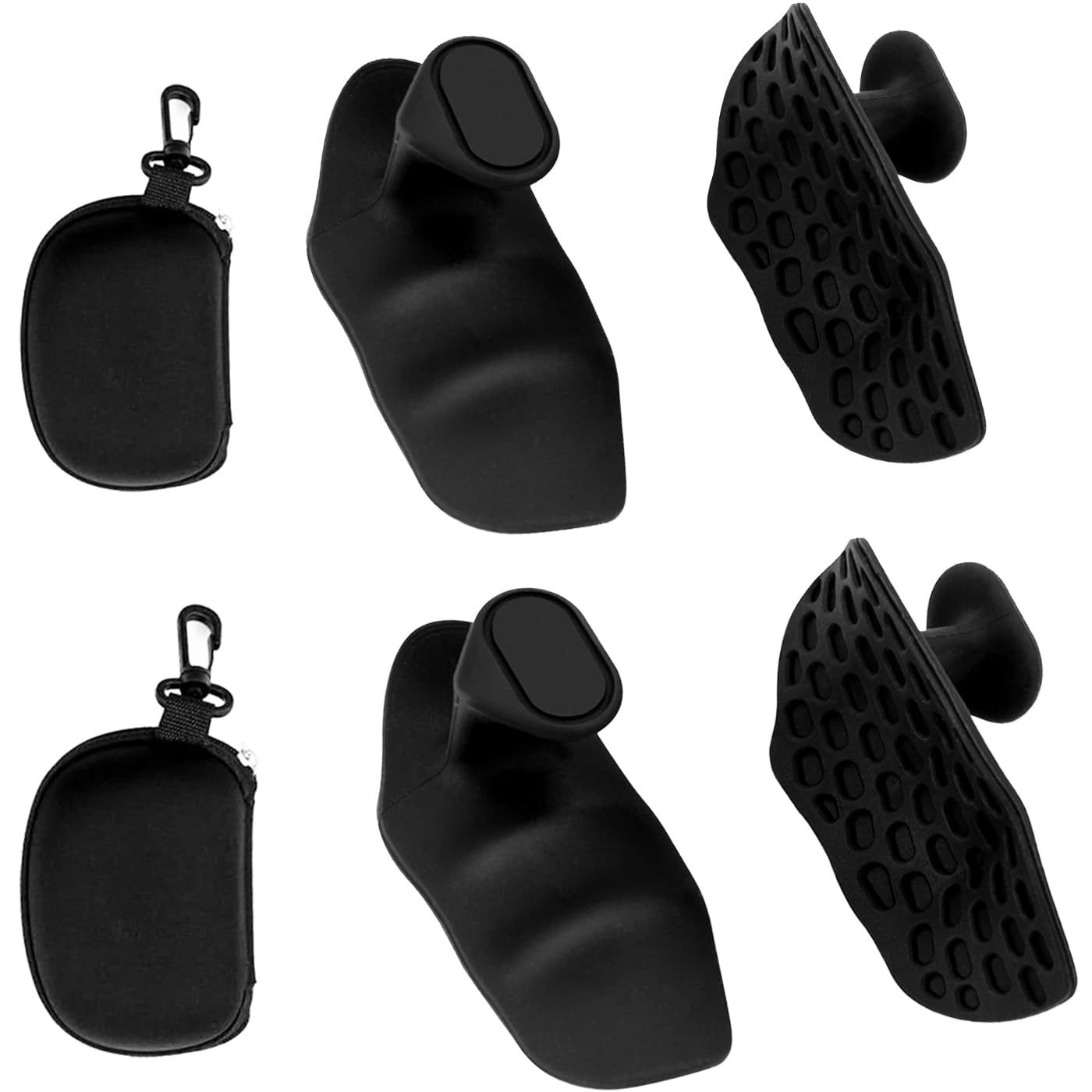 4Pcs Weight Lifting Grips for Men Women, Ergonomics Workout Rubber Fingerless Gym Grips,  Grip for Exercise Bodybuilding,Deadlifts, Exercise, Weight Lifting, Dumbbell - Image 1