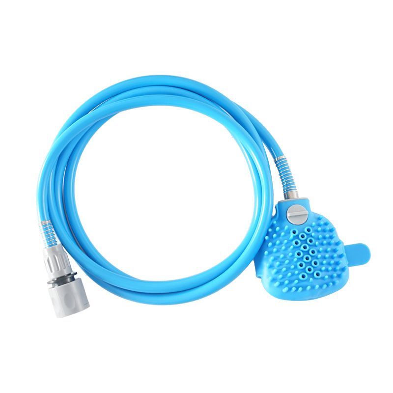 Grooming Sprayer Long Hose, Indoor Shower or Outdoor Garden Compatible - Ideal for Dogs and Cats Durable Pet Shower Sprayer and Bathing Massage Brush - Image 1