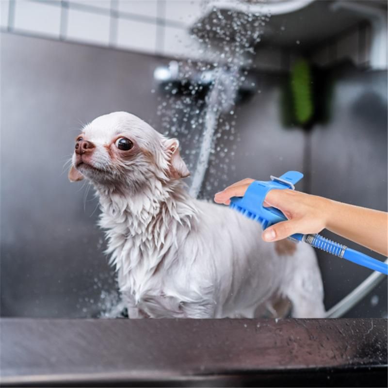 Grooming Sprayer Long Hose, Indoor Shower or Outdoor Garden Compatible - Ideal for Dogs and Cats Durable Pet Shower Sprayer and Bathing Massage Brush - Image 4