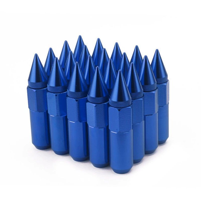 New 20PCS M12X1.5 Cap Spiked Extended Tuner 60mm Aluminum Wheels Rims Lug Nuts Chrome Nuts Lug,Spiked Lug nut - Image 1