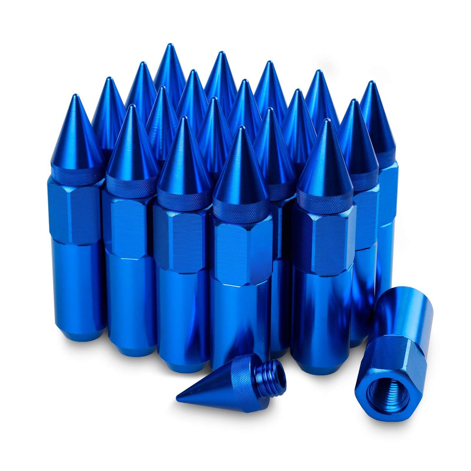 New 20PCS M12X1.5 Cap Spiked Extended Tuner 60mm Aluminum Wheels Rims Lug Nuts Chrome Nuts Lug,Spiked Lug nut - Image 3