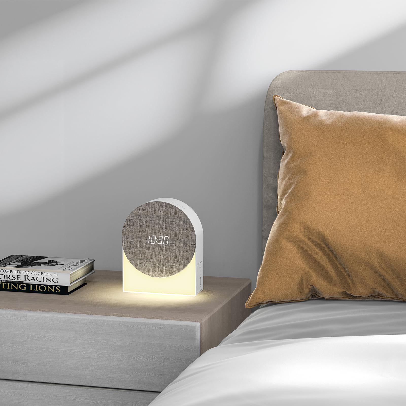 4 in 1 Sound Machine with Digital Clock & Night Light, White Noise Machine, 32-Level Volume, Memory & Timer, Rechargeable Battery, Portable for Baby（9*4.6*11cm） - Image 3