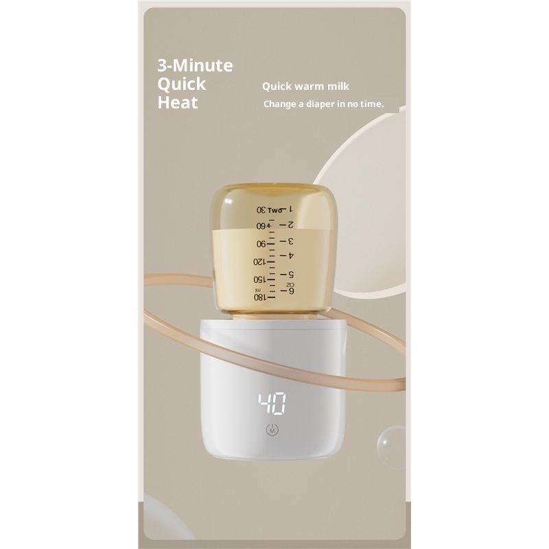 Baby Bottle Warmer Portable 3 Minutes Fast Milk Warmer for Travel with 4 Selectable Temperature & Burn Protection（white） - Image 3