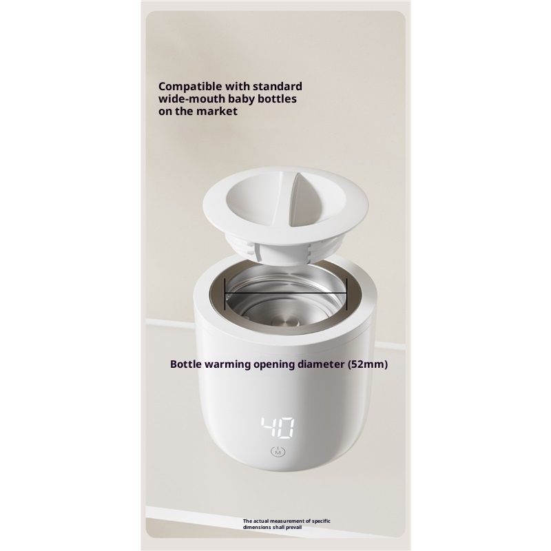 Baby Bottle Warmer Portable 3 Minutes Fast Milk Warmer for Travel with 4 Selectable Temperature & Burn Protection（white） - Image 5
