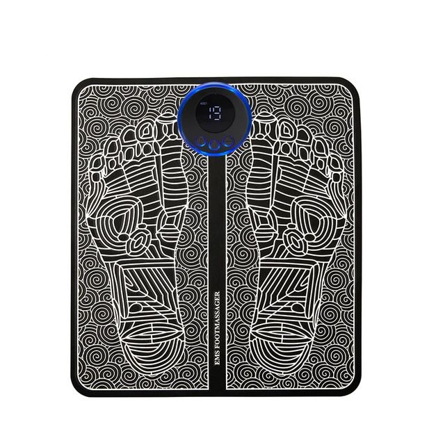 EMS Foot Massager Mat for Pain Foot Relief, EMS Foot Stimulator for Pain Relief Improve and Facilitate Muscle Performance in The Shoulder, Massager & Legs (Black) - Image 2