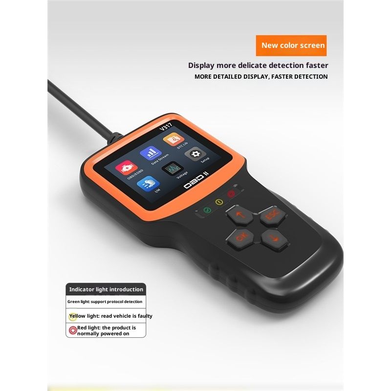 OBD2 Scanner Diagnostic Tool, Vehicle Check Engine Code Readers with Reset & I/M Readiness & More, Car OBDII/EOBD Diagnostic Scan Tool - Image 4