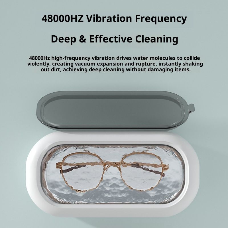 Ultrasonic Jewelry Cleaner, 48KHz Ultrasonic Cleaner Machine for Jewelry, Eyeglasses, Rings, Watch Strap, Dentures- Dual Cleaning Modes, 304 Stainless Steel Tank - Image 4