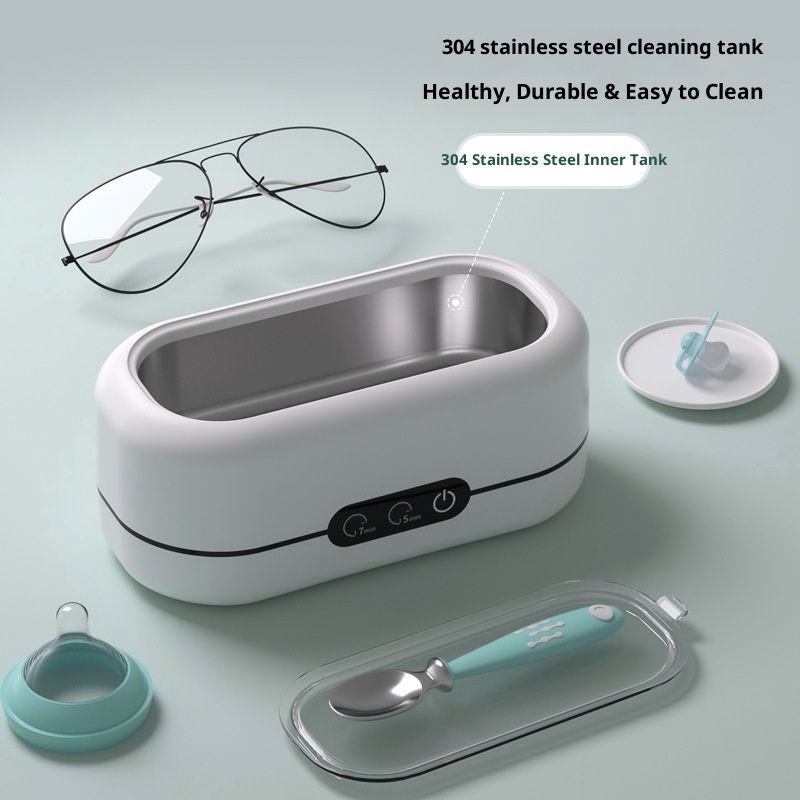 Ultrasonic Jewelry Cleaner, 48KHz Ultrasonic Cleaner Machine for Jewelry, Eyeglasses, Rings, Watch Strap, Dentures- Dual Cleaning Modes, 304 Stainless Steel Tank - Image 5