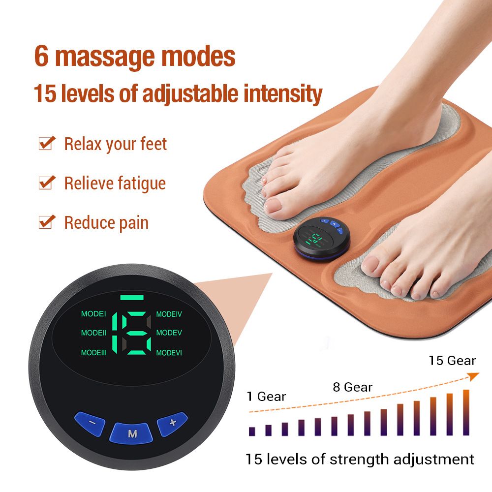 Portable Foot Massager for Tired Feet -6 Massage Modes,Pulse & Deep Tissue Relief, Travel-Friendly Comfort with remote control - Image 4