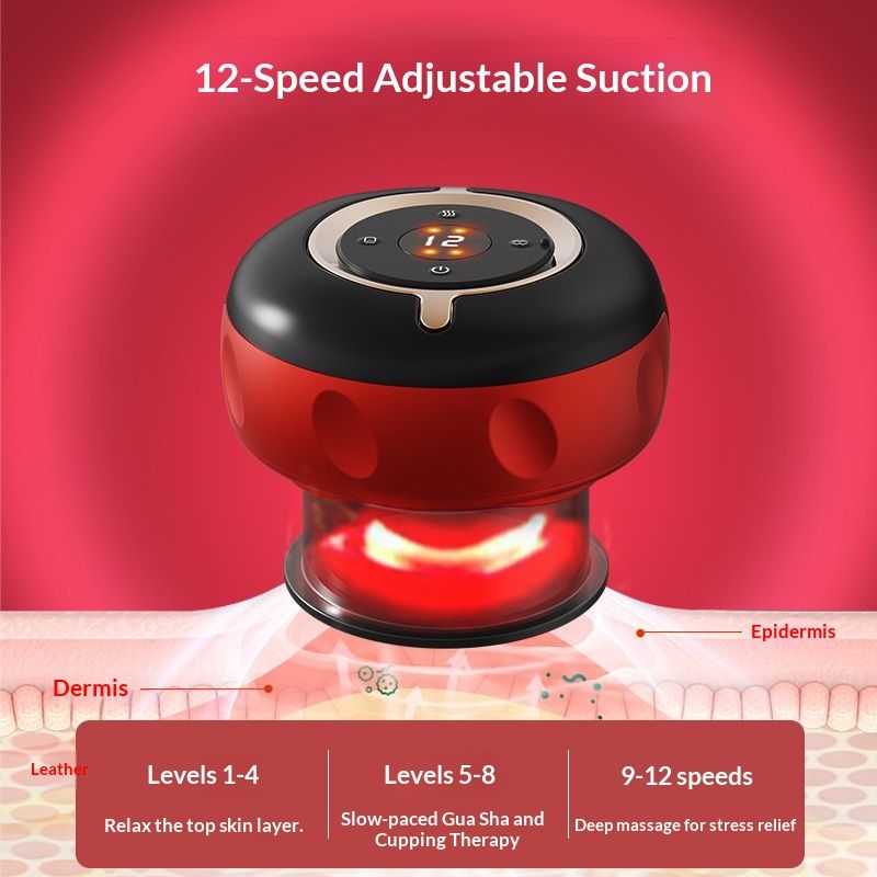 4-in-1 Smart Cupping Therapy Massager, Red Light Therapy for Targeted Pain Relief, Knots, Aches, Muscle Soreness, Circulation & Tighter Skin, Portable Cupping Kit - Image 2