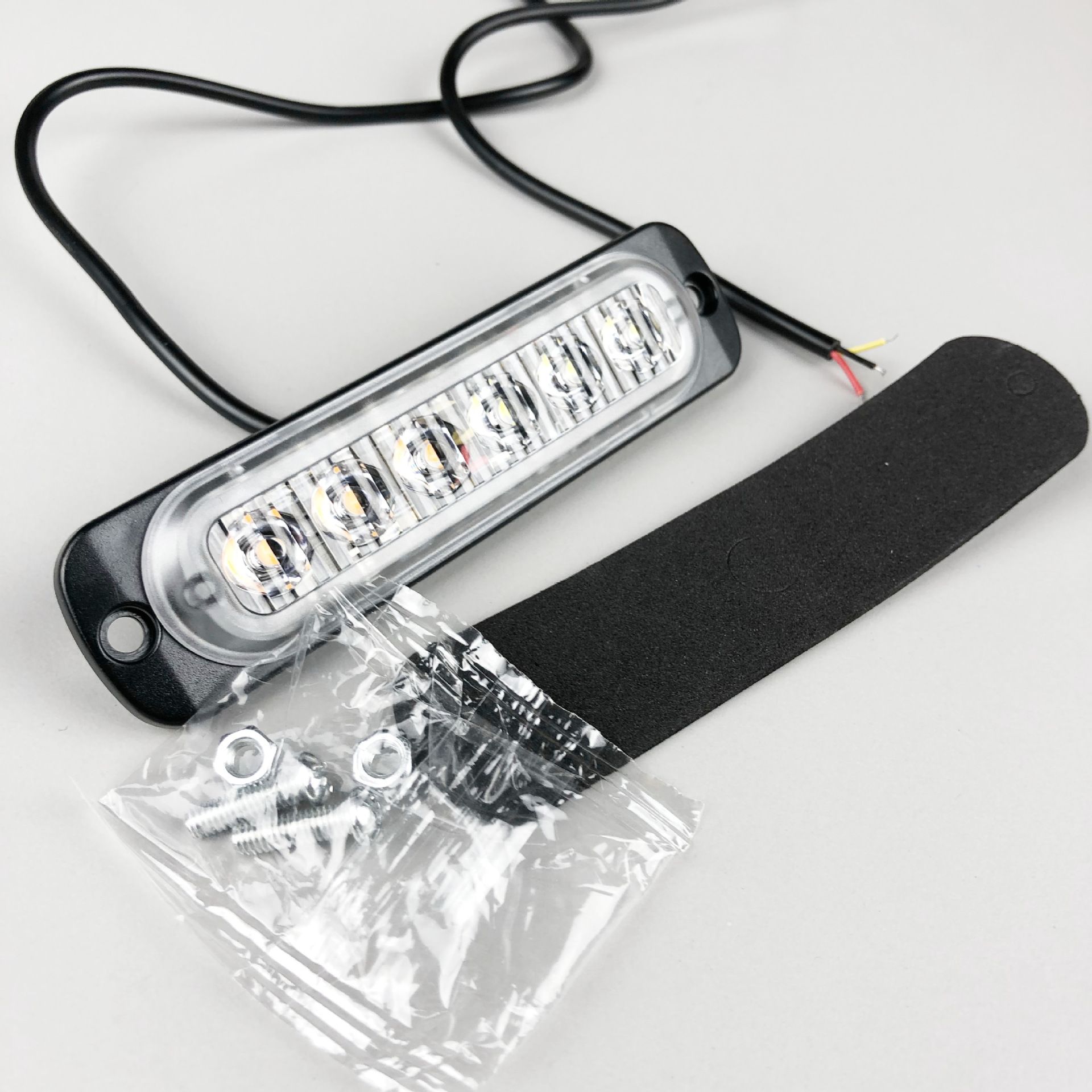 LED Emergency Strobe Lights, 8x Red White 6 LED Strobe Warning Emergency Flashing Light Caution Construction Hazard Light Bar For Car Truck Van Off Road Vehicle Surface Mount - Image 3
