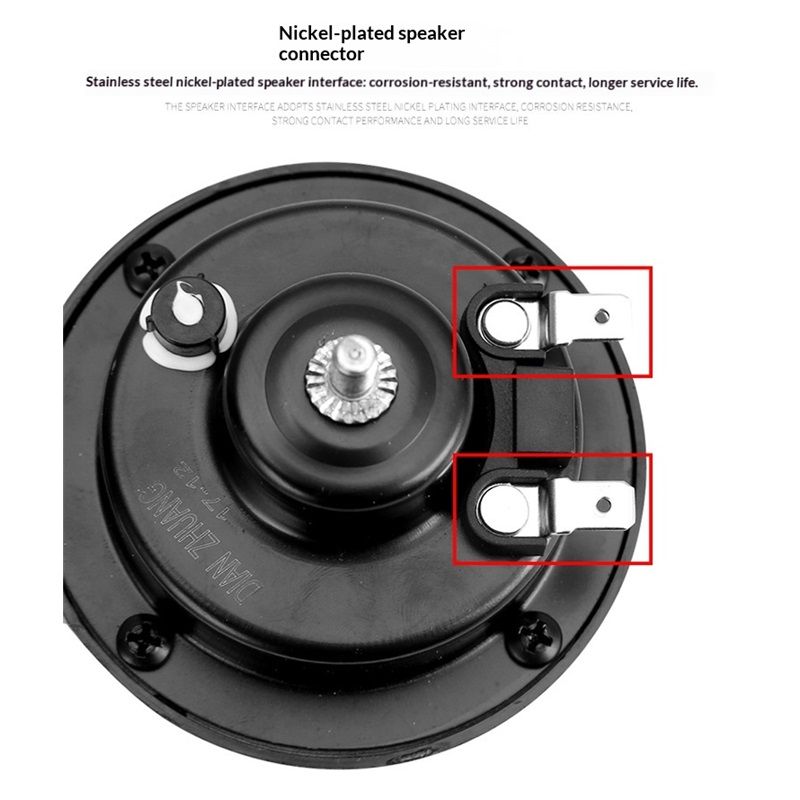Train Horn for Truck 2pcs 12V Air Horn for Car Snail Electric Air Horn Marine Boat Loud Alarm Kit Boat Motorcycle Dual-tone Car Horn Loud Signal (Black) - Image 3