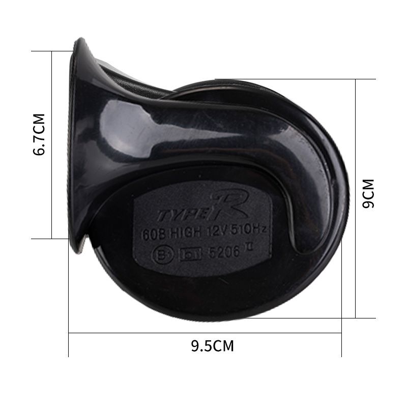 Train Horn for Truck 2pcs 12V Air Horn for Car Snail Electric Air Horn Marine Boat Loud Alarm Kit Boat Motorcycle Dual-tone Car Horn Loud Signal (Black) - Image 5